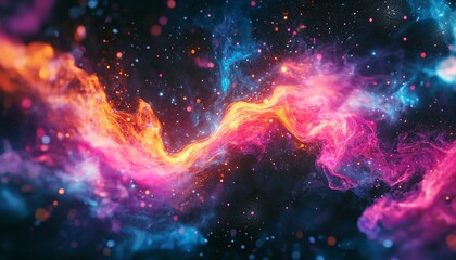 Obraz premium vibrant galaxy background