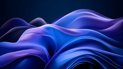 Obraz premium Abstract 3D Blue Wave Background Illustration