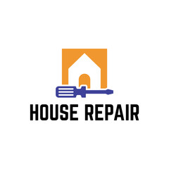 House Repairs logo design template vector illustration. House renovation symbol, icon.