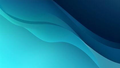 Obraz premium Abstract Teal and Dark Blue Wave Background Modern Design Gradient Swirl Flowing Lines