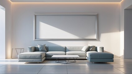 A Sleek, Minimalist Interior Space Featuring Clean Lines, Neutral Tones, and Modern Furnishings, Creating a Calm, Open Atmosphere Focused on Simplicity and Functionality
