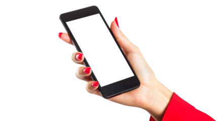 Closeup of hand holding modern smartphone, mobile connectivity and communication in the digital age