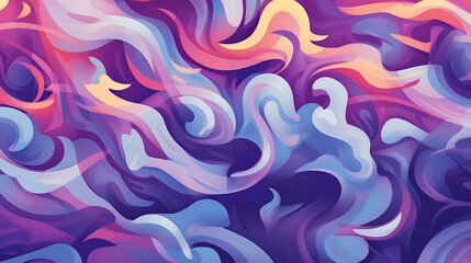 Abstract Swirling Purple Blue Pink Hues Artistic Design