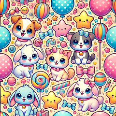 Naklejka premium Candyland Pets Delight
