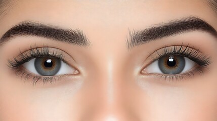 Fototapeta premium Close up of a womans eyes with makeup