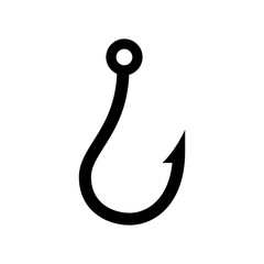 Fishing hook icon design illustration