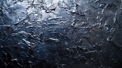 Obraz premium Textured abstract background with shiny blue and black paint brush strokes