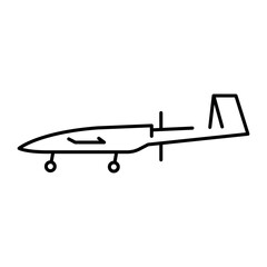 Bayraktar TB2 (Turkey) line color icon. Strike drone.
