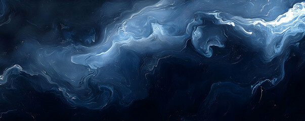 Abstract Blue Swirl Background Illustration