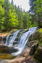 Waterfall Mumlava near Harachov, Giant Mountains (Krkonose), Eastern Bohemia, Czech Republic