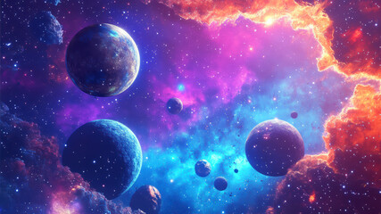 Cosmic Wonders Unveil a Vibrant Universe Filled With Swirling Galaxies and Radiant Celestial Bodies at Twilight