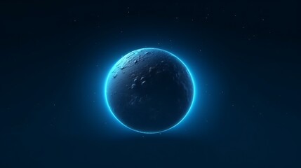 Obraz premium Glowing Celestial Body in Dark Space