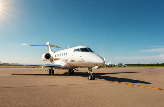 Privatjet auf Flughafen