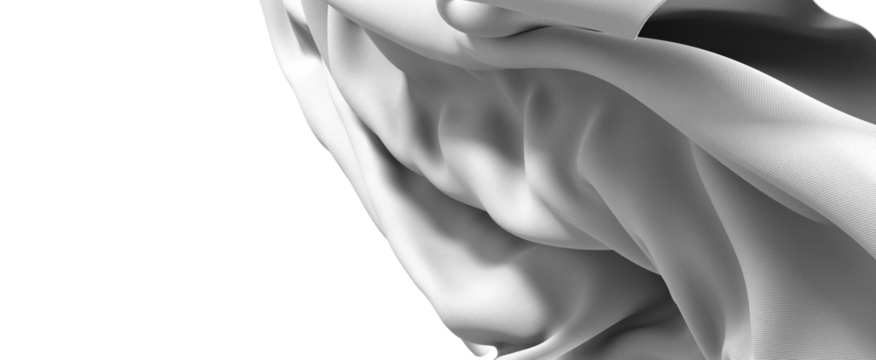 Abstract White Fabric Drape Texture Background