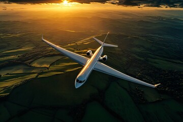 Fototapeta premium plane on the beach