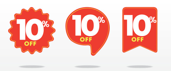 10% off. Business, price, e-commerce, sale tag, banner, social media, poster, ads, shopping, marketing, social network, offer, web, coupons. Set, trade, label, sticker, promo.