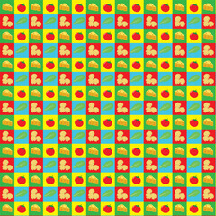 Pizza ingredients seamless vector