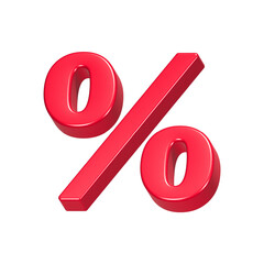 percent symbol text 3d icon sale