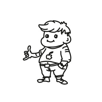 cool cartoon dude on a white background