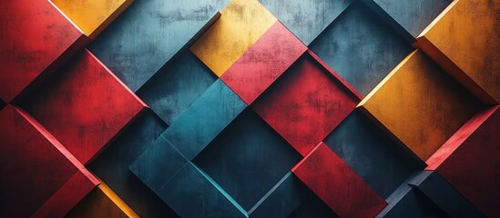 Fototapeta premium Abstract geometric pattern of colorful cubes.