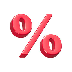 percent symbol text 3d icon sale