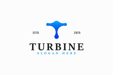 modern turbine symbol logo vector design template isolated on white background. creative initial T mark symbol logo design vector ideas for renewable energy, wind power and air electric power business