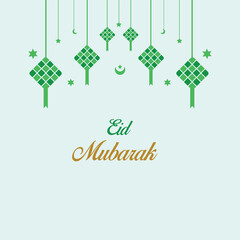 Eid Mubarak greeting Card Illustration,Wishing for Islamic festival for banner, poster, background, flyer,illustration, brochure and sale background.