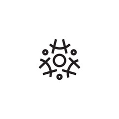 Abstract geometric logo meaning unity is suitable for companies in the fields of beauty, technology, construction, health, consulting, manufacturing, entertainment, fashion, jewelry