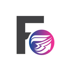 Letter F vector logo template, Colorful Letter F logo, Financial Company Logo, Financial Institute Advisors Logo Design Template Vector Icon