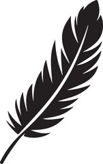 Obraz premium Vector Illustration of a Detailed Feather Silhouette Graphic Resource