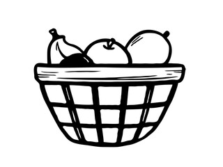 basket with fruits