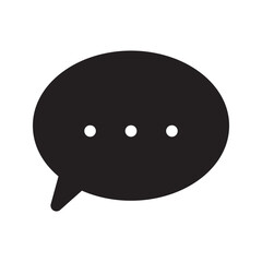  solid Round chat bubble icon, representing a simple conversation or message.