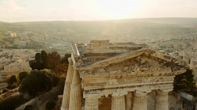 Aerial Tour of Athens: Discover the Historic Acropolis and the Statue of Athena