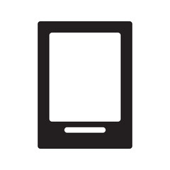Modern mobile phone icon with rectangular screen and minimal buttons.