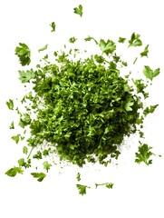 Obraz premium parsley powder isolated on transparent background parsley powder png