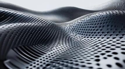 Steel profile sheet. Abstract background with corrugated metal panel texture. 3d render of roof or wall of modern high-tech building. Generative Ai