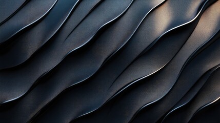 Steel profile sheet. Abstract background with corrugated metal panel texture. 3d render of roof or wall of modern high-tech building. Generative Ai
