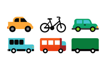 set of transport icons