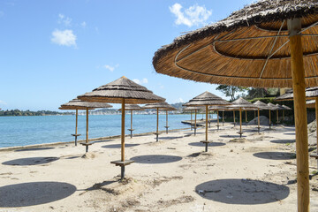 Fototapeta premium Corfu Greece sandy beach