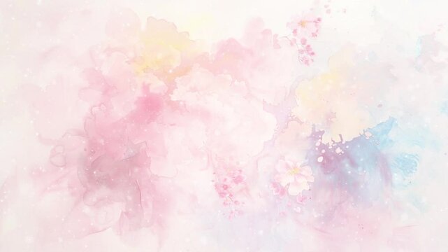 水彩 花模様 パーティクルBG222_03