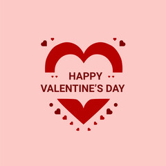Valentine's Day vector design with heart elements. suitable for greeting cards, posters and decorations for Valentine's Day celebrations.