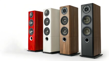 Fototapeta premium speakers isolated on white