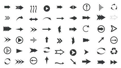 Colourful arrow icon big sets. Vector arrow illustration