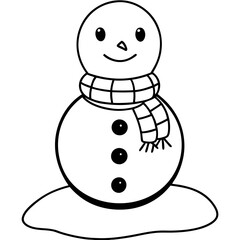 snowman with a scarf