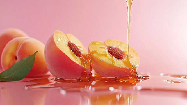 peach with honey