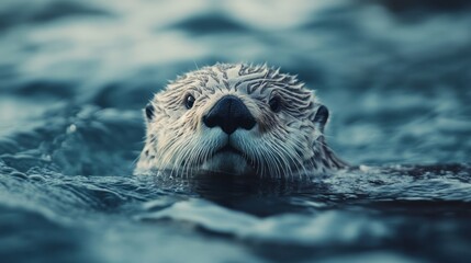 Sea Otter Portrait: A Majestic Marine Mammal in its Natural Habitat