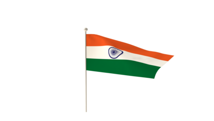 India flag fluttering, Indian Flag on Independence Day and Republic Day of India waving