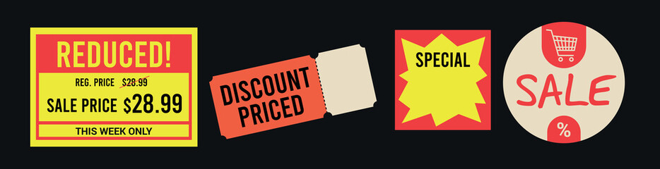 Fototapeta premium Special Offers and Discounts Sticker Set