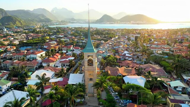 Breathtaking Aerial View of Urban Neighborhood in General Santos City, Mindanao, Philippines