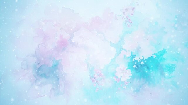 水彩 花模様 パーティクルBG222_04